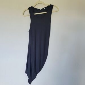 Bella Luxx Asymmetrical Jersey Midi Dress in Black